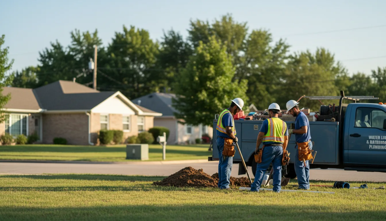 Residential water line and bathroom plumbing service in Denton, NC